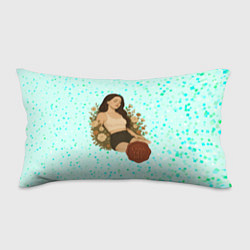 Подушка-антистресс Lana Del Rey сидит в цветах