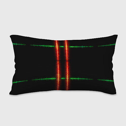 Подушка-антистресс Color black green red lines / 3D-принт – фото 2