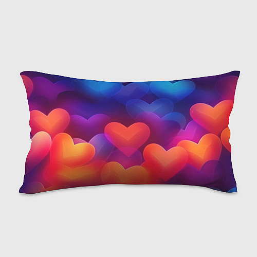 Подушка-антистресс Lana Del Rey на фоне сердечек / 3D-принт – фото 2