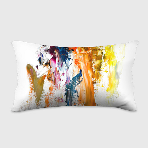 Подушка-антистресс Разноцветные мазки кисти на палитре художника / 3D-принт – фото 2