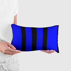 Подушка-антистресс Color blue black stripes, цвет: 3D-принт — фото 2