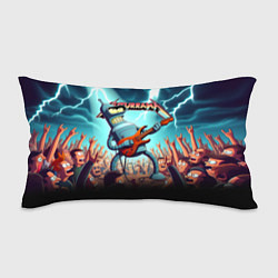 Подушка-антистресс Бендер рок гитарист - группа Футурама, цвет: 3D-принт