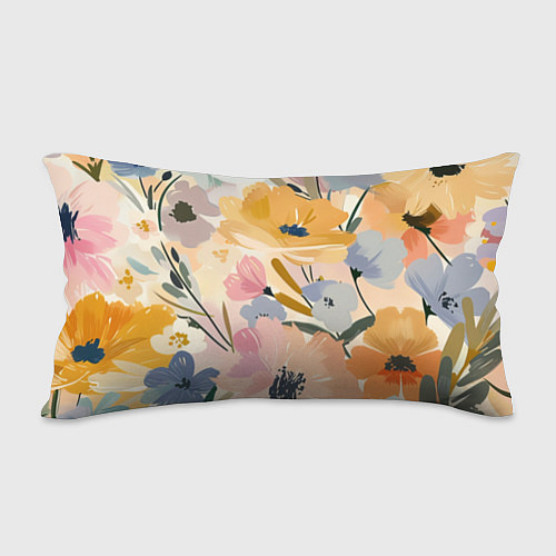 Подушка-антистресс Цветы акварель / 3D-принт – фото 2