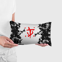 Подушка-антистресс Doom лого камуфляж текстура, цвет: 3D-принт — фото 2
