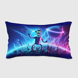 Подушка-антистресс Bender on neon planet - ai art fantasy