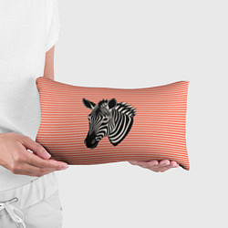 Подушка-антистресс Зебра на оранжевых полосах, цвет: 3D-принт — фото 2