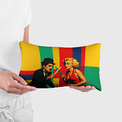 Подушка-антистресс Чарли Чаплин против Мэрилин Монро поп-арт, цвет: 3D-принт — фото 2