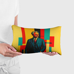 Подушка-антистресс Лев Троцкий поп-арт, цвет: 3D-принт — фото 2