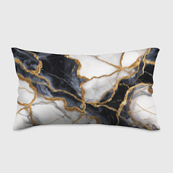 Подушка-антистресс Мрамор белый и черный с золотом
