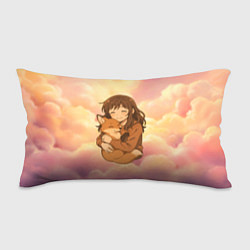 Подушка-антистресс Девочка обнимает лисичку