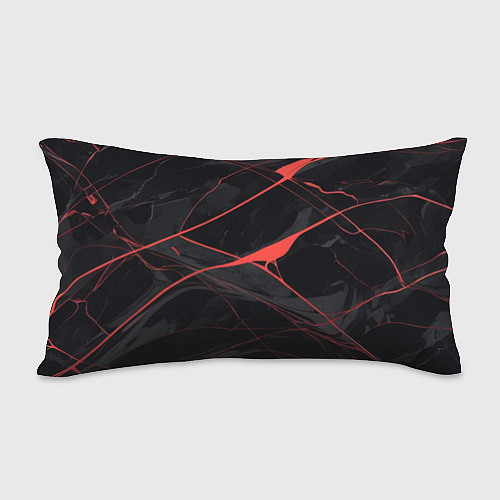 Подушка-антистресс Текстура мрамора с красными полосками / 3D-принт – фото 2