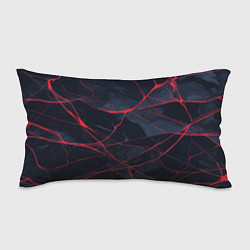 Подушка-антистресс Мраморные узоры из переплетений красных линий