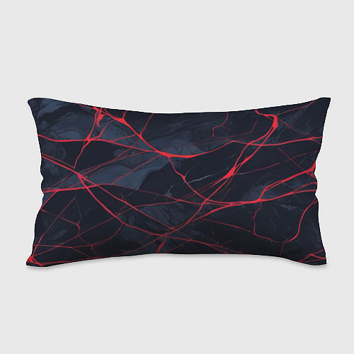 Подушка-антистресс Мраморные узоры из переплетений красных линий / 3D-принт – фото 2