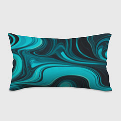 Подушка-антистресс Мраморный малахитовый узор из изумрудных разводов