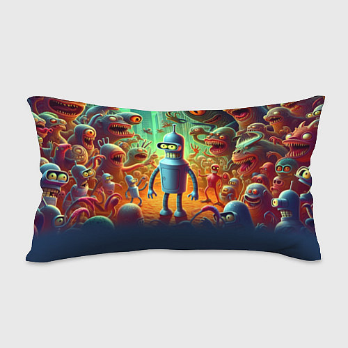 Подушка-антистресс Робот-сгибальщик Бендер среди чудовищ / 3D-принт – фото 2