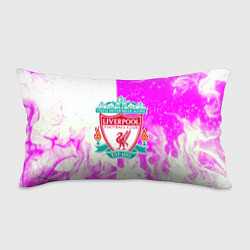 Подушка-антистресс Ливерпуль розово белый огонь, цвет: 3D-принт