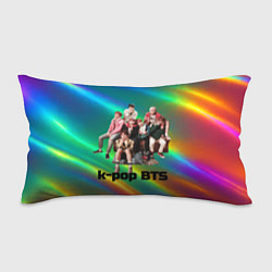 Подушка-антистресс BTS радужный блестящий фон, цвет: 3D-принт