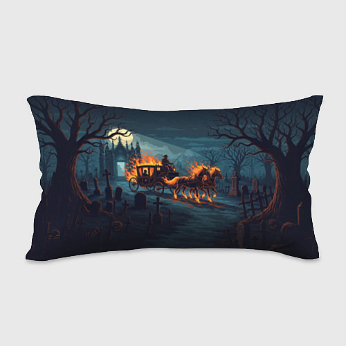 Подушка-антистресс Призраки в горящей конной повозке / 3D-принт – фото 2