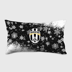 Подушка-антистресс Ювентус белые снежинки краски, цвет: 3D-принт