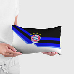 Подушка-антистресс Бавария Мюнхен полосы спорт, цвет: 3D-принт — фото 2