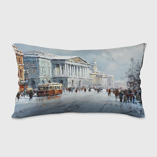 Подушка-антистресс Зимний Питер красками / 3D-принт – фото 2