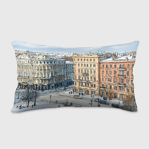 Подушка-антистресс Зимняя улица Питера / 3D-принт – фото 2