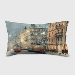 Подушка-антистресс Трамваи в зимнем Санкт-Петербурге