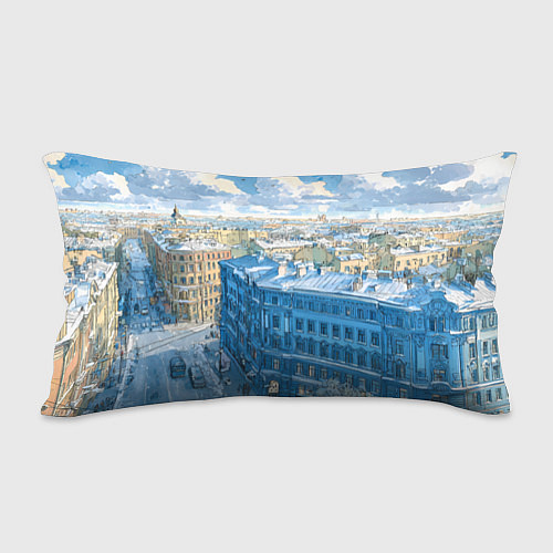 Подушка-антистресс Зимний утренний Питер / 3D-принт – фото 2