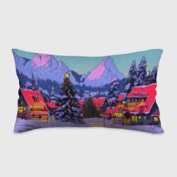 Подушка-антистресс Новогодние елки в горном городке