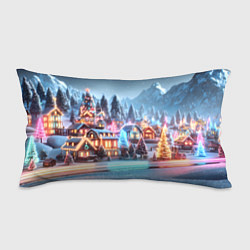Подушка-антистресс Городок в новогодних огоньках