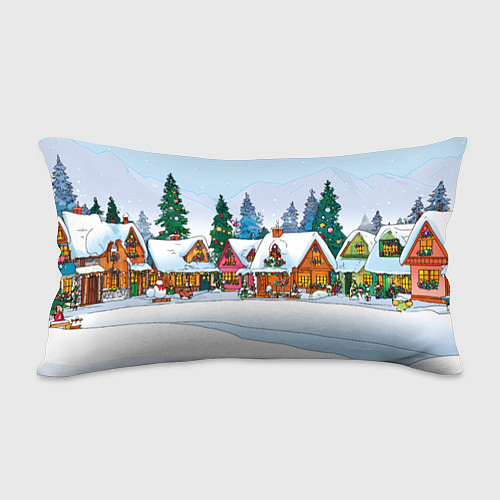 Подушка-антистресс Новогодник дворик / 3D-принт – фото 2