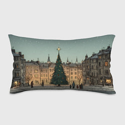 Подушка-антистресс Новогодняя елка во дворе