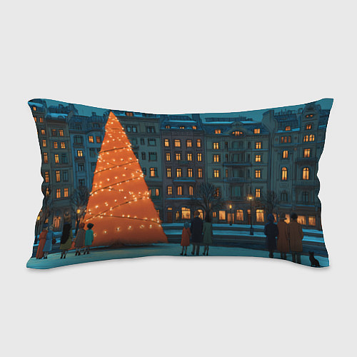 Подушка-антистресс Городская светящаяся елка / 3D-принт – фото 2