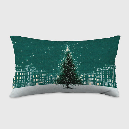 Подушка-антистресс Новый год в зеленом стиле / 3D-принт – фото 2