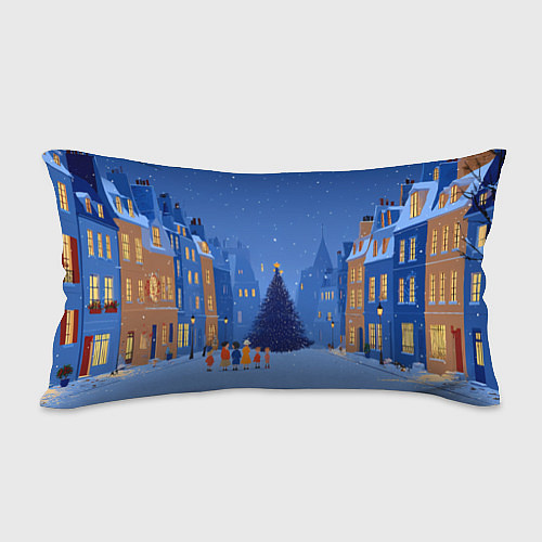Подушка-антистресс С новым год - праздничный дворик / 3D-принт – фото 2