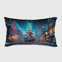 Подушка-антистресс Новогодняя елка в гирляндах