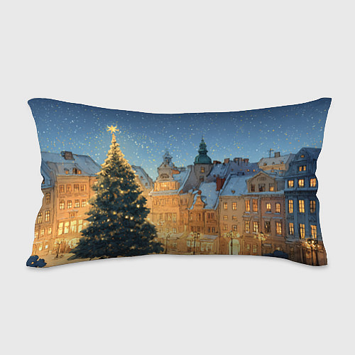 Подушка-антистресс Новый год в старом городе / 3D-принт – фото 2