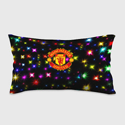 Подушка-антистресс Манчестер Юнайтед праздничные огни, цвет: 3D-принт