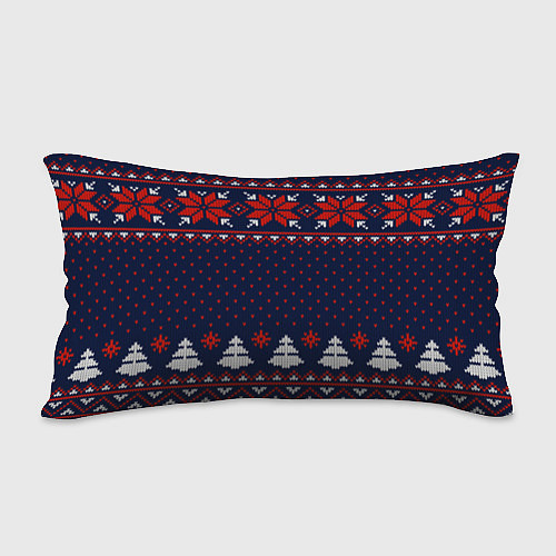 Подушка-антистресс Новогодний вязаный узор / 3D-принт – фото 2