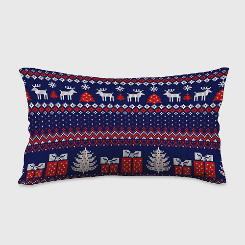 Подушка-антистресс Новогодний вязаный паттерн / 3D-принт – фото 2