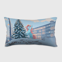 Подушка-антистресс Новогодняя лошадка у елочки