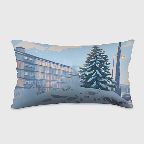 Подушка-антистресс Новогодняя лошадка у елочки / 3D-принт – фото 2