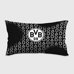 Подушка-антистресс Borussia геометрия черно белая, цвет: 3D-принт