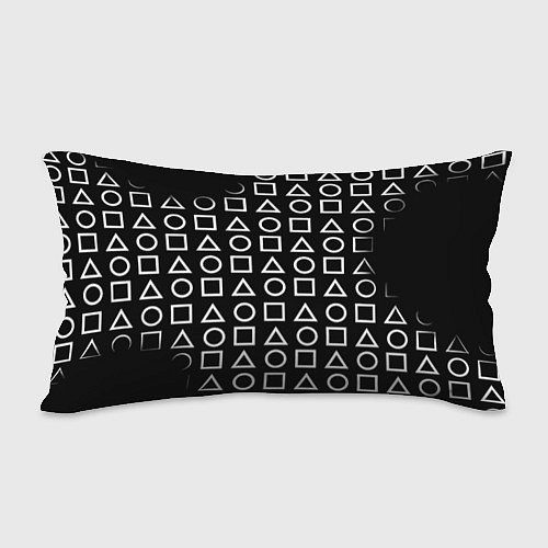 Подушка-антистресс Borussia геометрия черно белая / 3D-принт – фото 2
