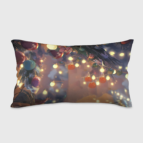 Подушка-антистресс Лошадка любуется новогодними лампочками / 3D-принт – фото 2