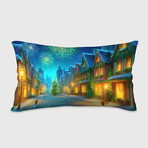 Подушка-антистресс Новогодняя лошадка жует елочные ветки / 3D-принт – фото 2