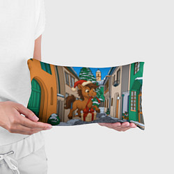 Подушка-антистресс Лошадка распаковывает новогодний подарок, цвет: 3D-принт — фото 2