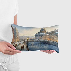 Подушка-антистресс Санкт-Петербург снежный день, цвет: 3D-принт — фото 2