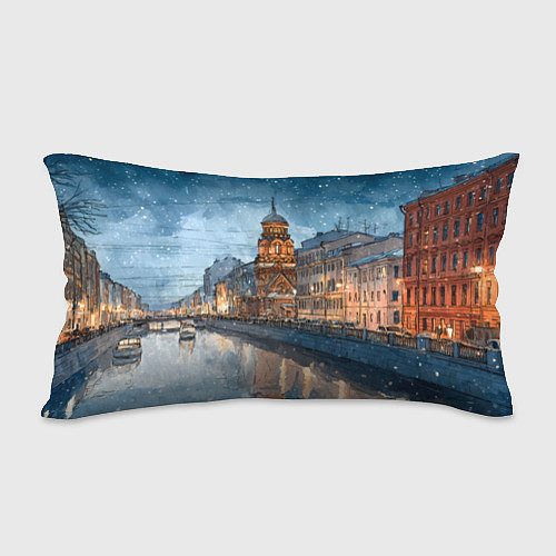 Подушка-антистресс Санкт-Петербург зимний город / 3D-принт – фото 2