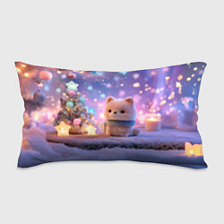 Подушка-антистресс Новогодний пушистый щенок, цвет: 3D-принт